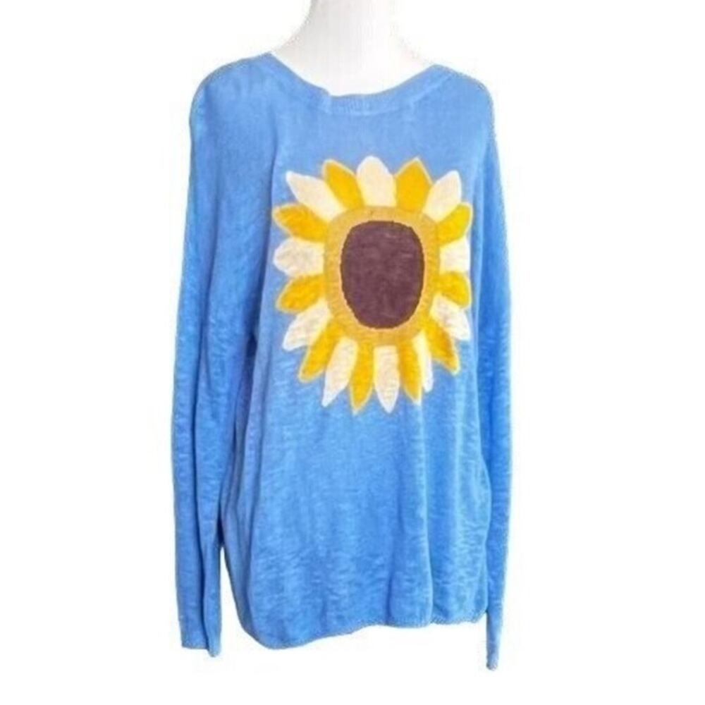 Stitchdrop Van Gogh Sunflower Crewneck Sweater Woven - Small